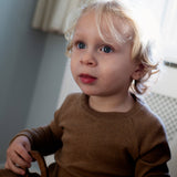 Cotton Raglan Tee - Almond Melange