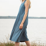 Womens Cotton Dress - Pale Blue