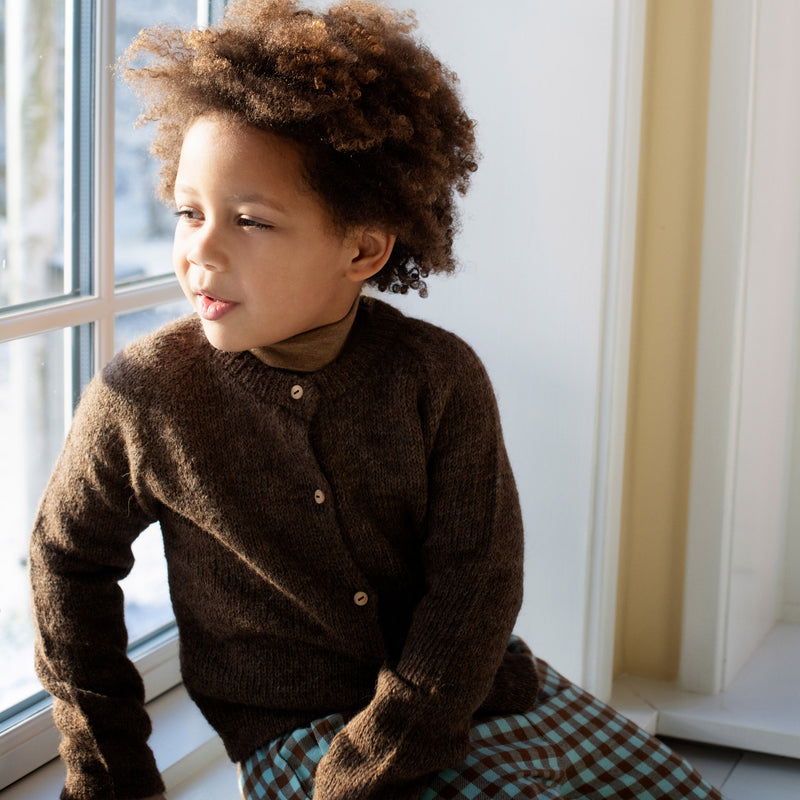 Suri Alpaca Cardigan - Pine Cone
