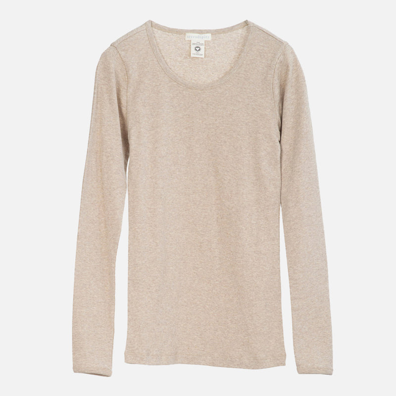 Women's Cotton Top - Oat Melange