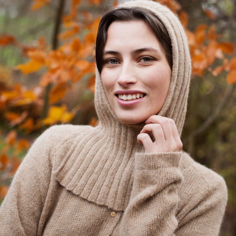 Women's Suri Alpaca Balaclava - Beige