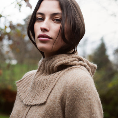 Women's Suri Alpaca Balaclava - Beige