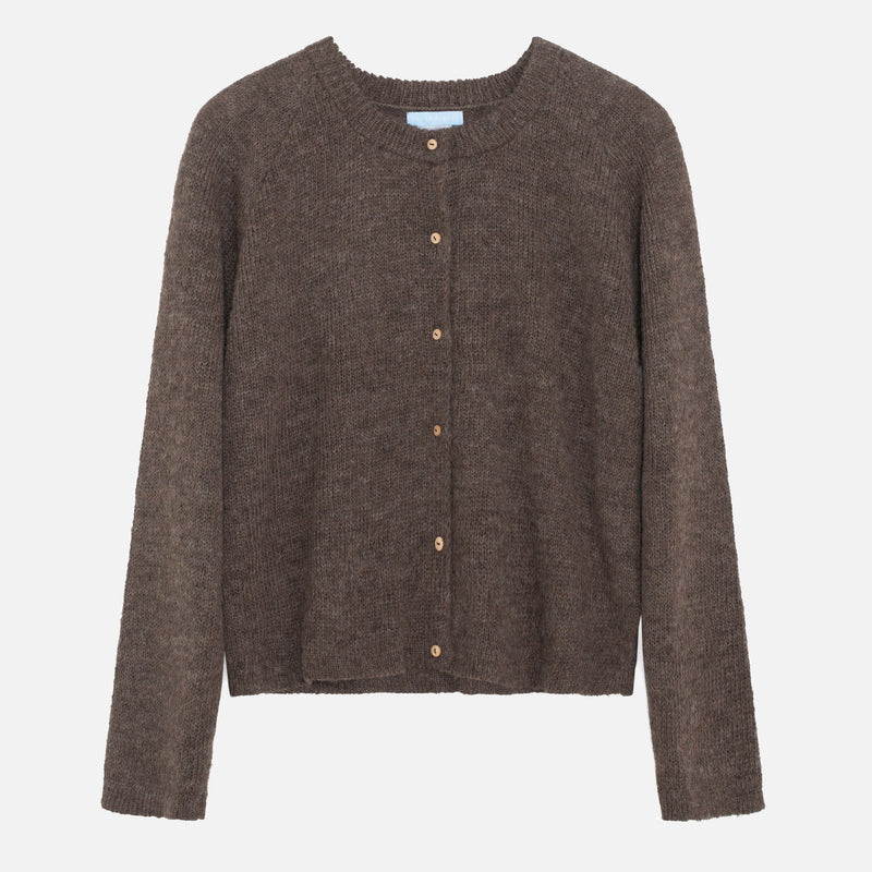 Women’s Suri Alpaca Cardigan - Pine Cone