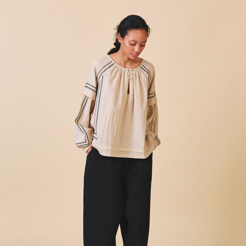 Women's Cotton Elodie Shirt - Ecru