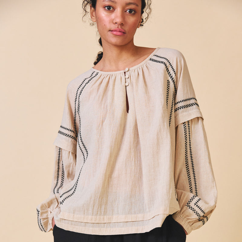 Women's Cotton Elodie Shirt - Ecru