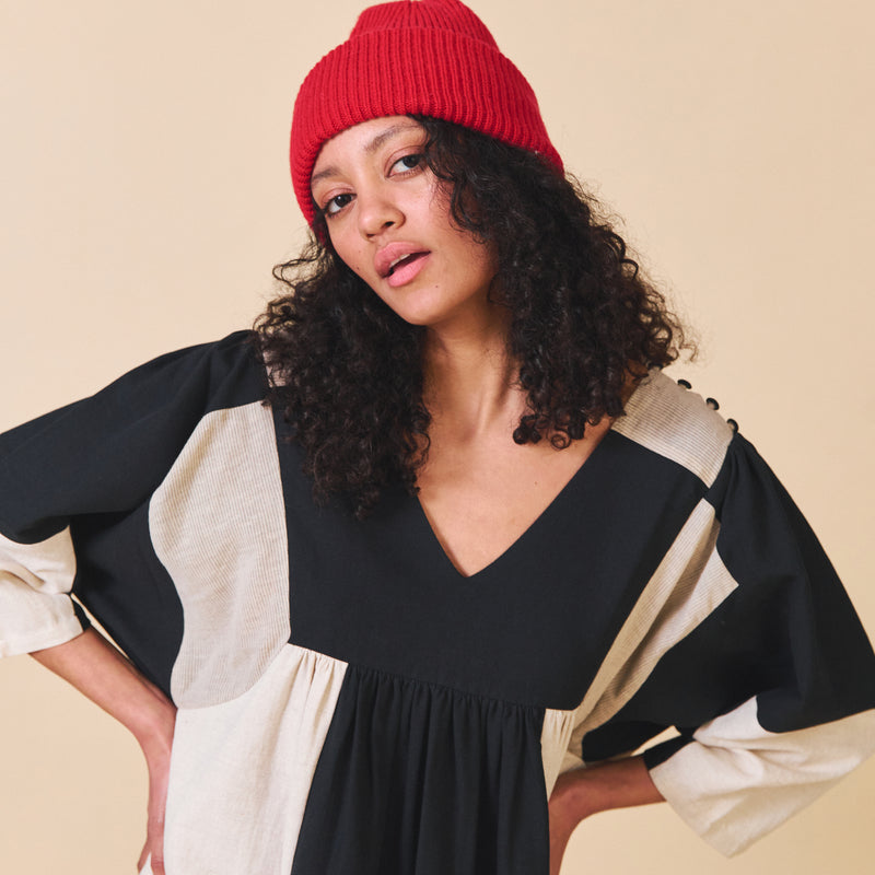 Women's Cotton Betty Dress - Mono Mix