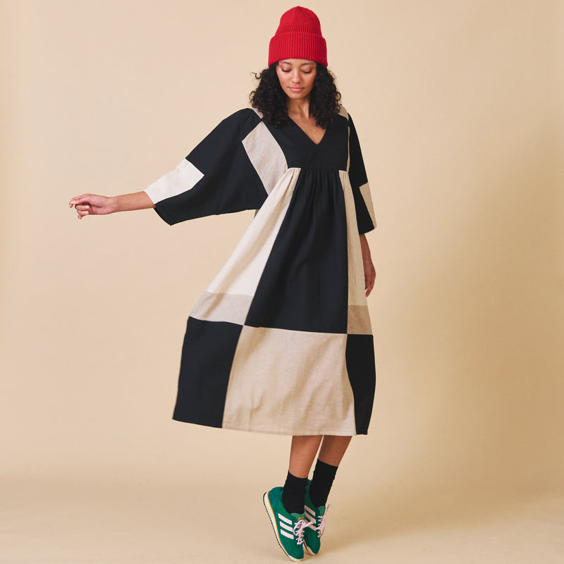 Women's Cotton Betty Dress - Mono Mix