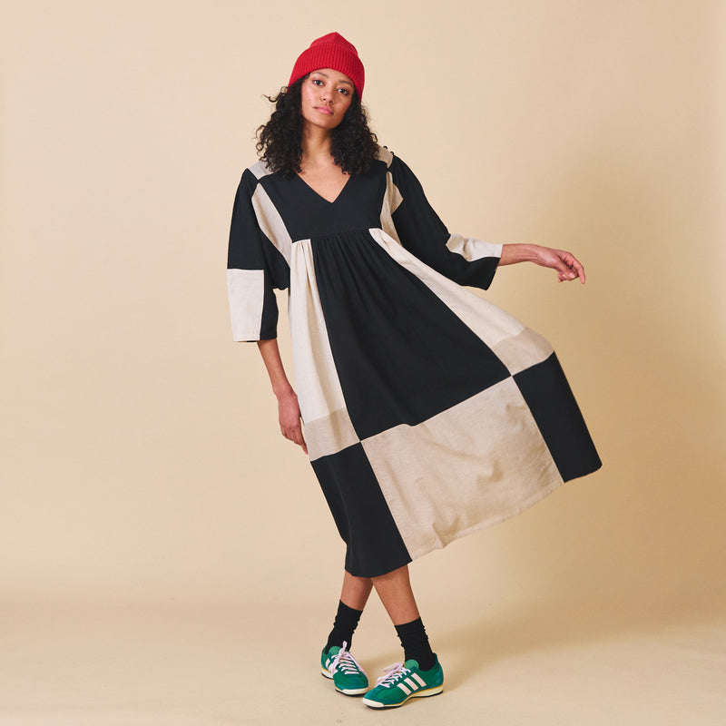 Women's Cotton Betty Dress - Mono Mix