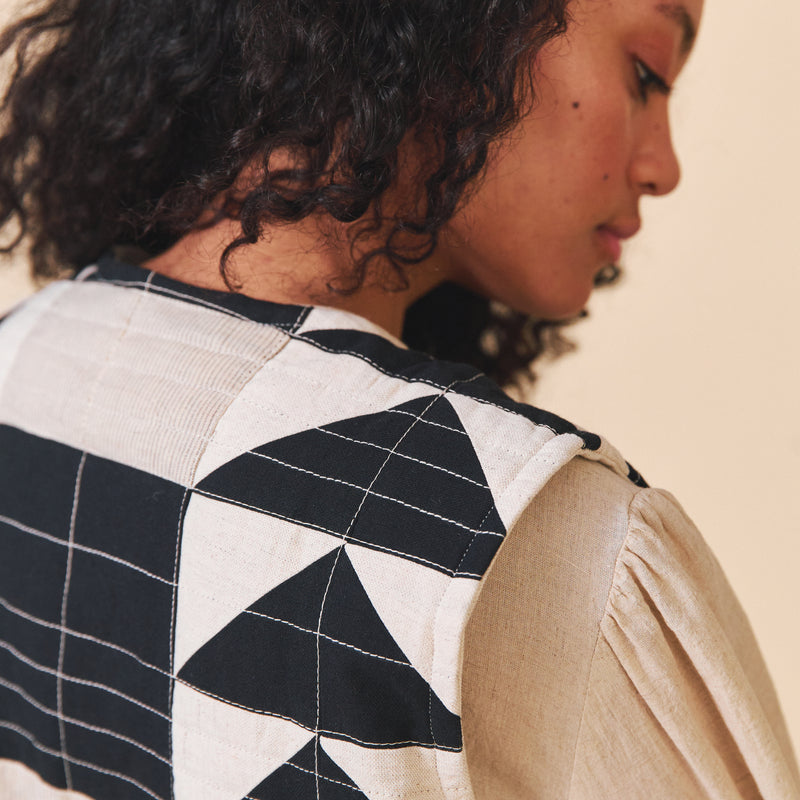 Women's Cotton Sib Vest - Mono Mix