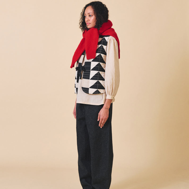 Women's Cotton Sib Vest - Mono Mix