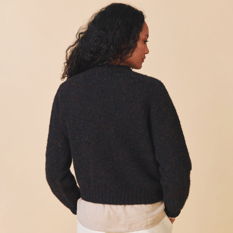 Women's Wool Nova Jumper - Black Marl