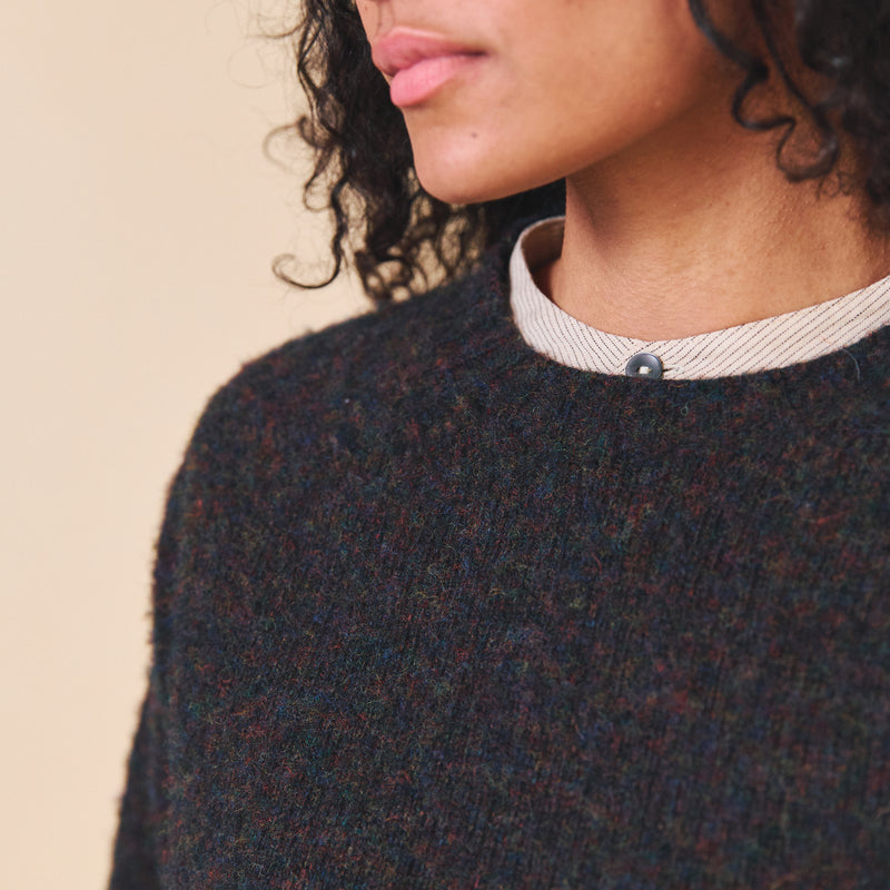 Women's Wool Nova Jumper - Black Marl