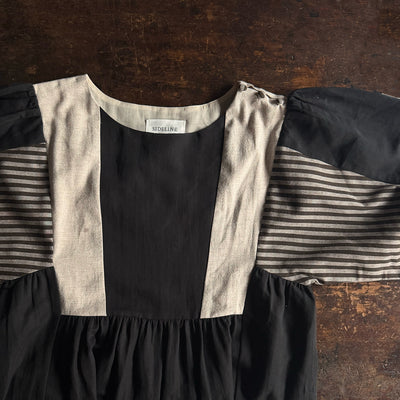Women's Linen/Cotton Owl Dress - Patchwork Mix