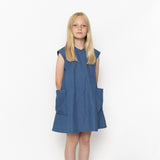 Baby & Kids Cotton Simple Dress - Soft Denim