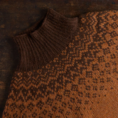 Fauna Women's Rollneck Sweater - Lambswool - Nutmeg