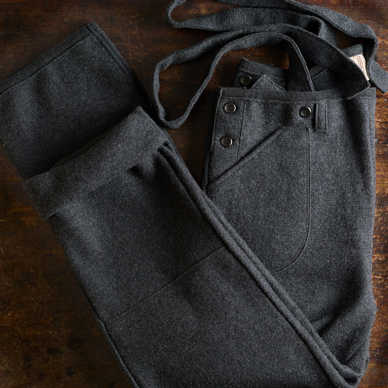 Women's Roam II Trousers/Dungarees - Boiled Merino Wool - Anthracite