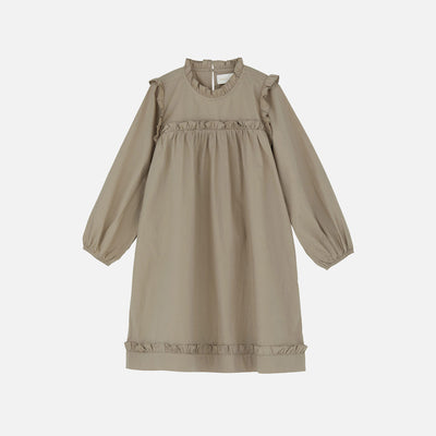 Cotton Marigold Dress - Roasted Brown