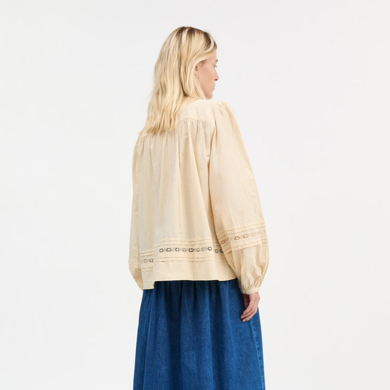 Women's Cotton Leaf Shirt - Antique Beige