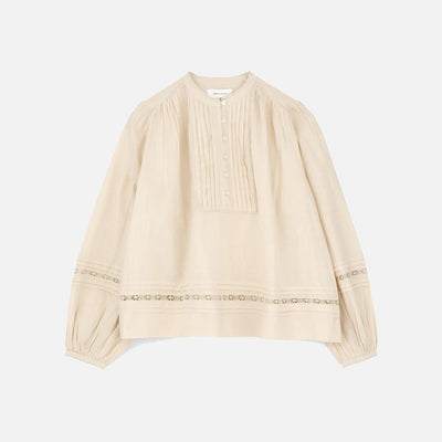 Women's Cotton Leaf Shirt - Antique Beige