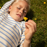 Cotton Classic Pyjama Set  - Oatmeal/Cornflower Stripe