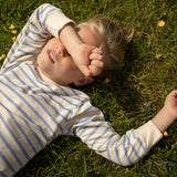 Cotton Classic Pyjama Set  - Oatmeal/Cornflower Stripe