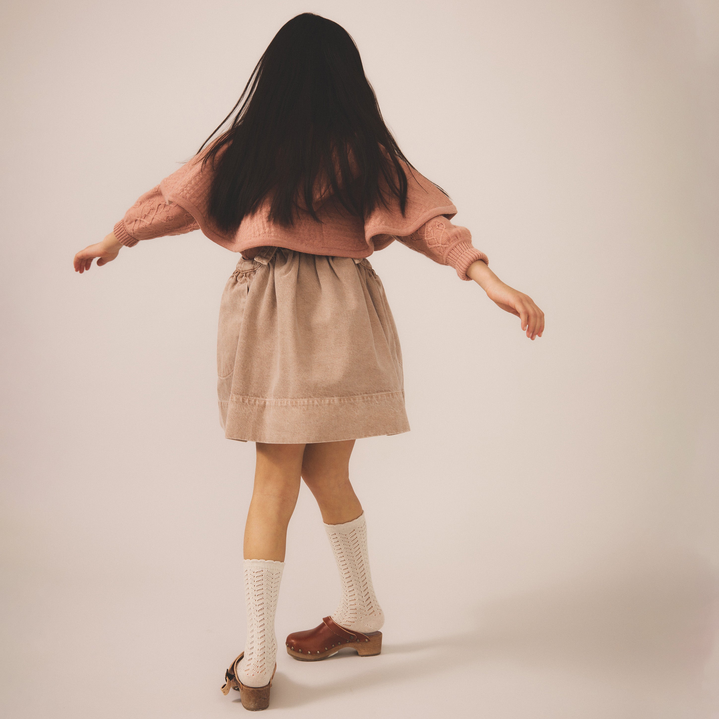 Kids Cotton Eloise Pinafore - Pedra – MamaOwl Kids Cotton Eloise Pinafore - Pedra – MamaOwl