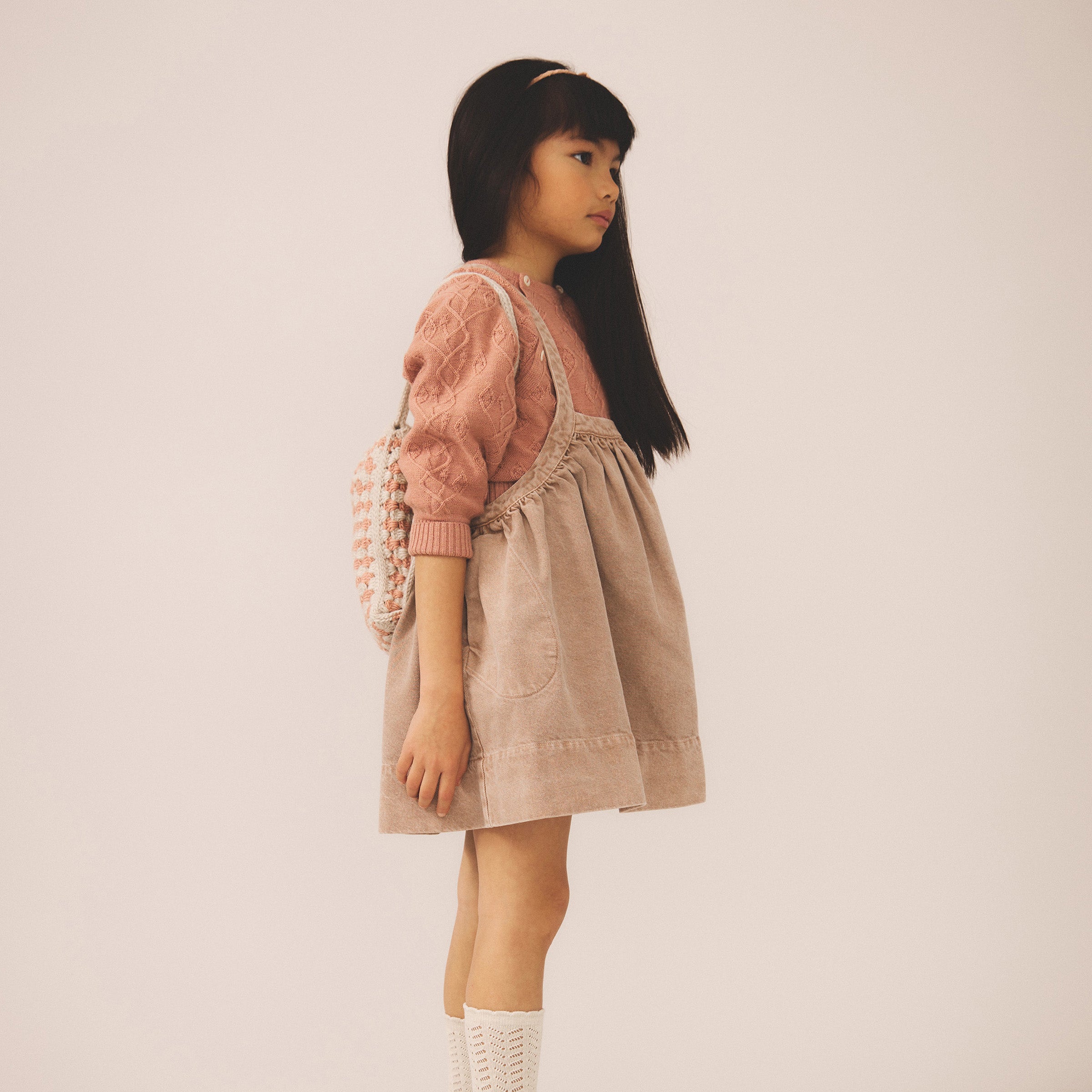 Cotton Eloise Pinafore - Pedra soor ploom Eloise Pinafore 4y