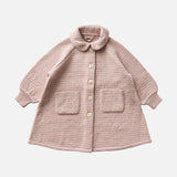 Kids Merino Wool Ruth Coat - Rose Smoke