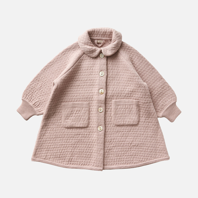Kids Merino Wool Ruth Coat - Rose Smoke