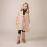 Kids Merino Wool Ruth Coat - Rose Smoke