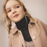 Kids Merino Wool Ruth Coat - Rose Smoke