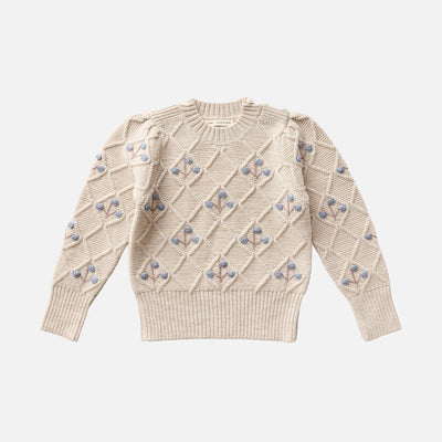 Kids Merino Wool Wilma Pullover - Linen