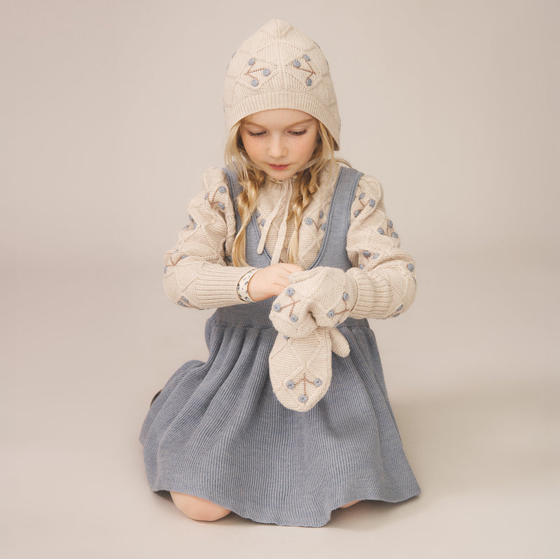 Kids Merino Wool Wilma Pullover - Linen