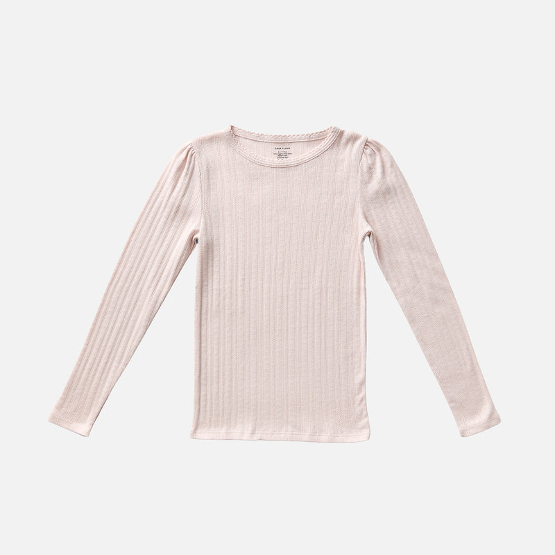 Kids Pima Cotton Pouf Tee - Pixie Dust Pointelle