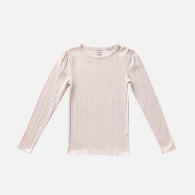 Kids Pima Cotton Pouf Tee - Pixie Dust Pointelle