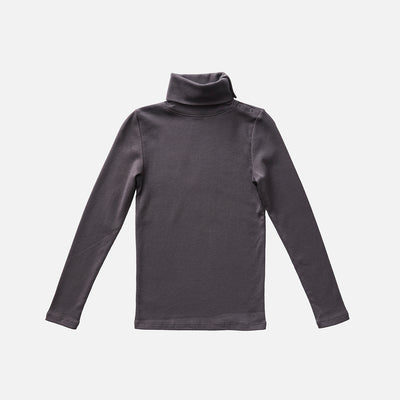 Kids Pima Cotton Snap Turtleneck - Dusk