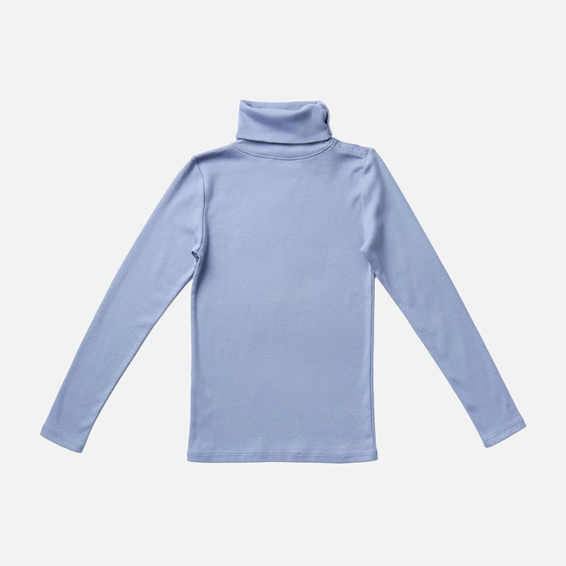 Kids Pima Cotton Snap Turtleneck - Powder