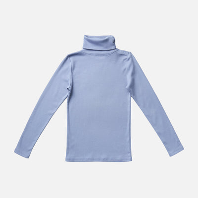 Kids Pima Cotton Snap Turtleneck - Powder