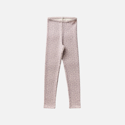 Kids Pima Cotton Stretch Leggings - Pigeon Calico Print