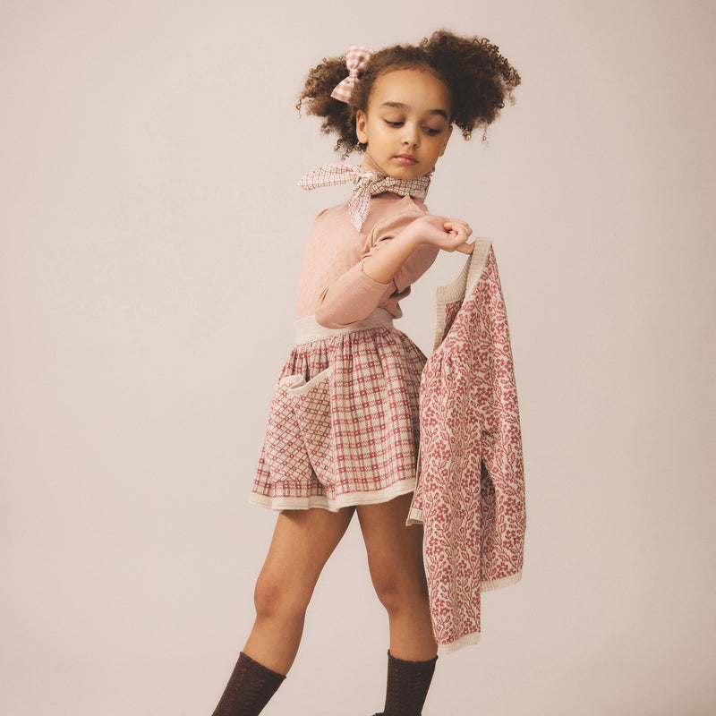 Merino Wool Judith Cardigan - Cherry