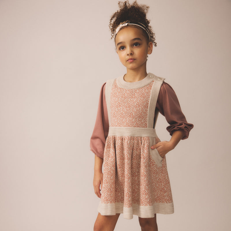 Merino Wool Mathilda Dress - Rosewood