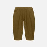 Cotton Corduroy Carrot Pants - Green Nutria