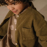Cotton Corduroy Jim Shirt - Green Nutria