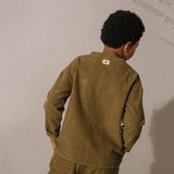 Cotton Corduroy Jim Shirt - Green Nutria