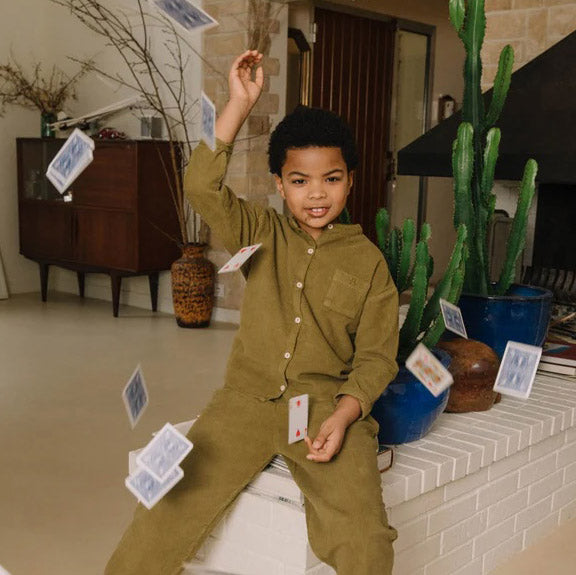 Cotton Corduroy Jim Shirt - Green Nutria