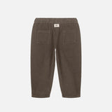 Cotton Corduroy Carrot Pants - Dark Taupe