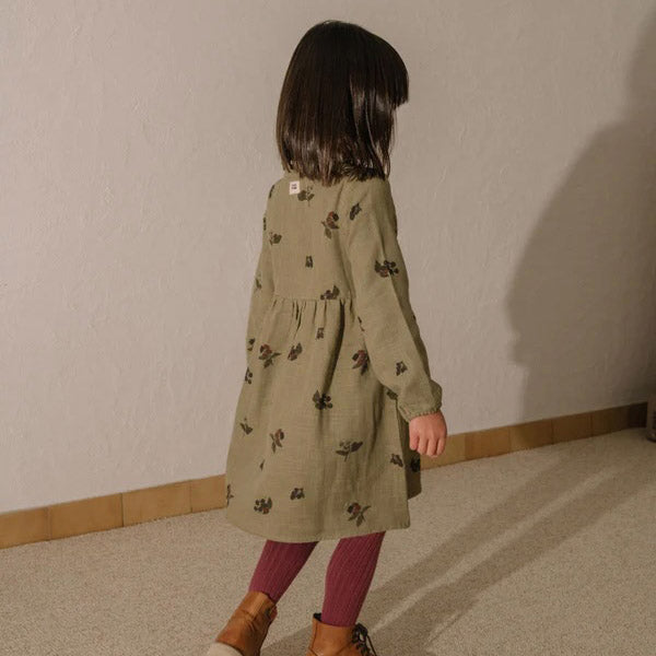 Cotton Vermont Dress - Green Aloe Blackberries