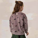 Cotton Velvet Bart Sweatshirt - Mauve Blackberries