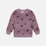 Cotton Velvet Bart Sweatshirt - Mauve Blackberries