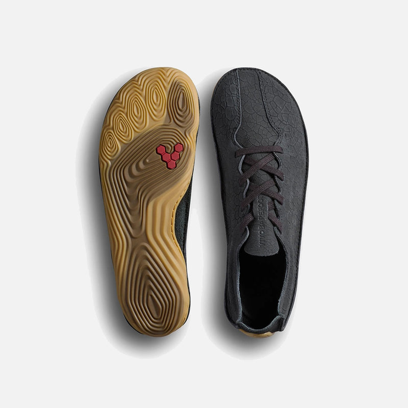 Women's Cracked Leather Sensus Shoes - Obsidian Cracked Leather